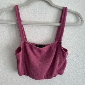Zara pink crop top